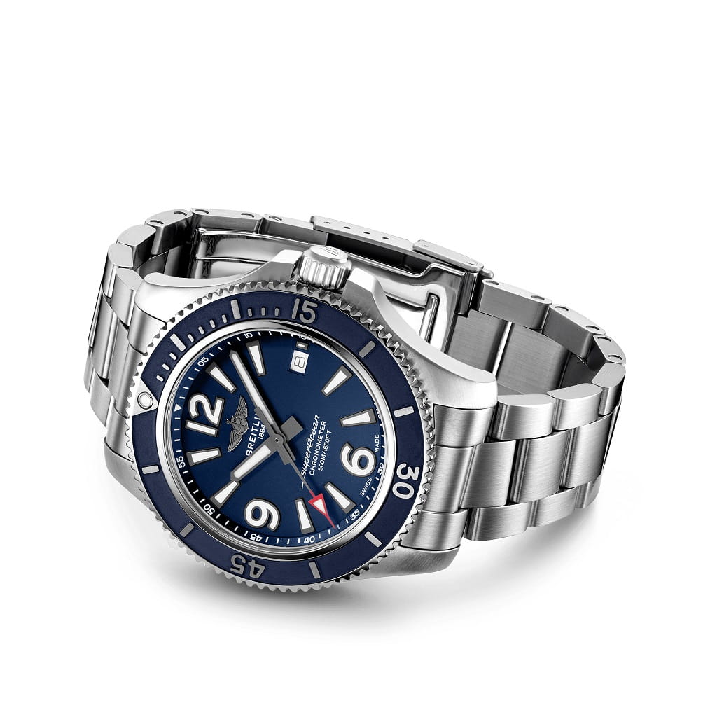 Breitling Breitling Superocean Automatic 42 A17366D81C1A1, superocean швейцария мужские часы на браслете нержавеющая сталь боковой вид