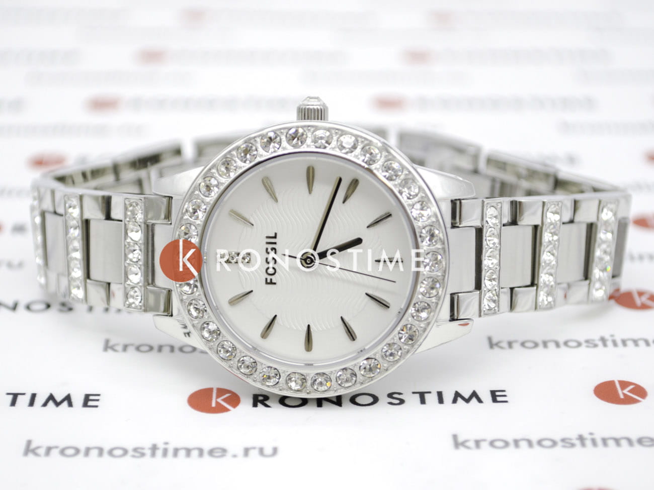 Fossil Fossil Bannon  ES2362 кварцевые женские часы часы крупный план белый циферблата