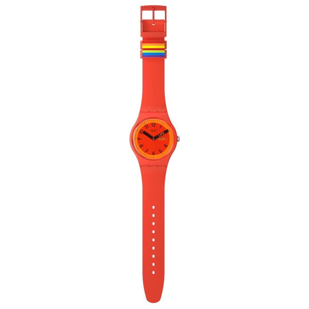 Swatch Swatch New Gent Biosourced SO29R705, gent швейцария мужские часы на браслете силикон боковой вид