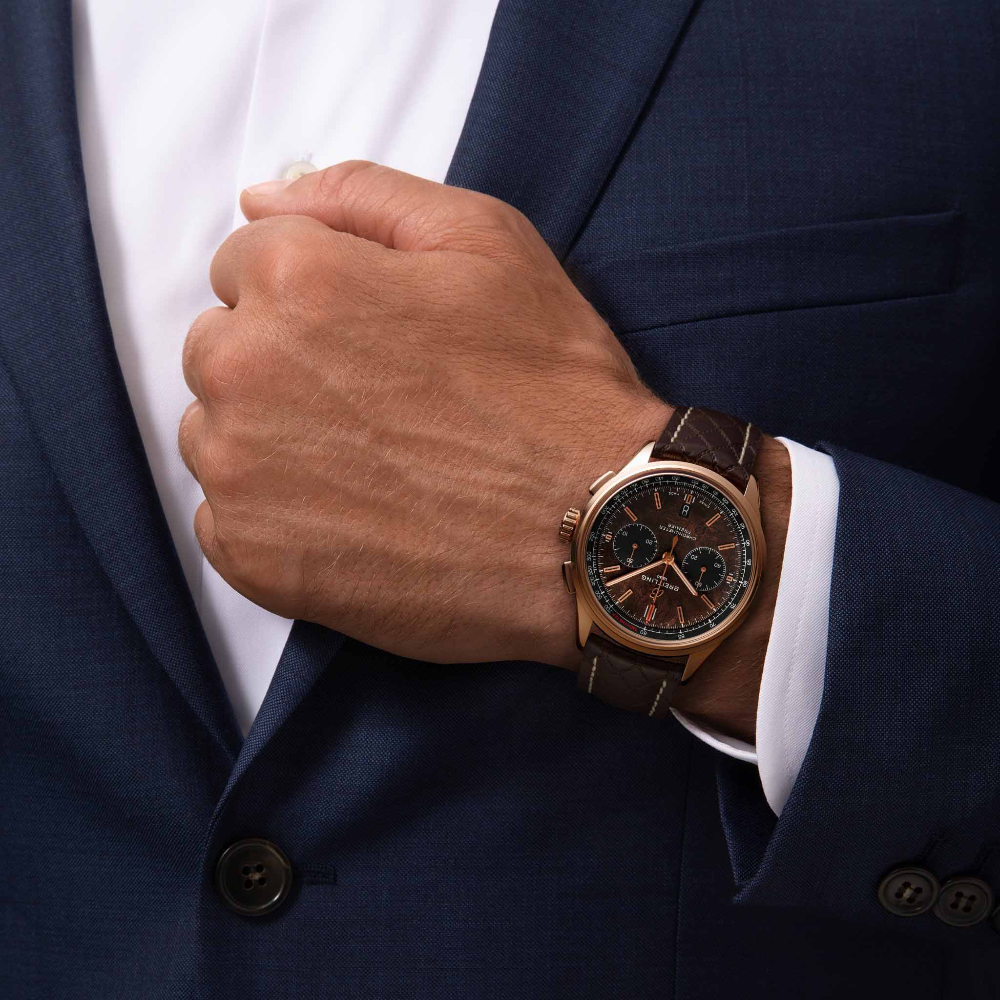 Оригинальные часы Breitling Breitling Premier B01 Chronograph 42 Bentley Centenary Limited Edition RB01181A1Q1X1 механические калибр механизма мануфактурный механизм breitling caliber b01 общий вид