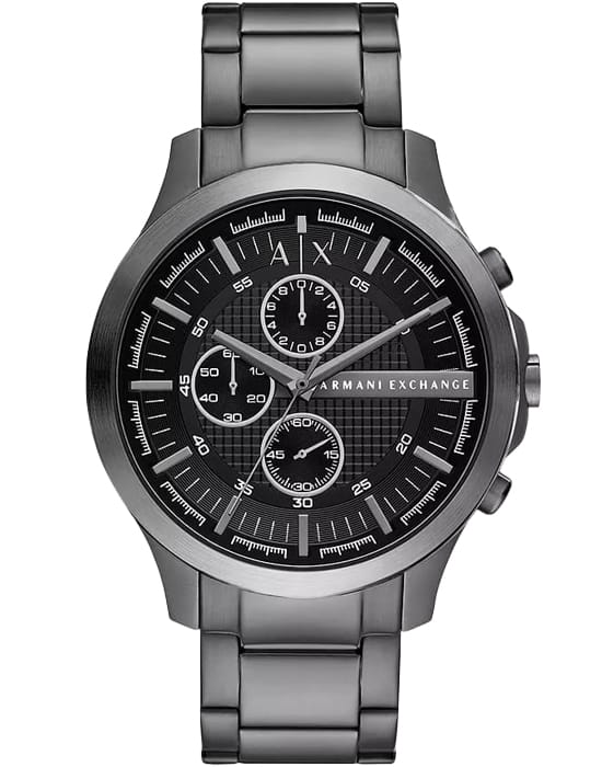 Armani Exchange Armani Exchange Hampton AX2454  AX2454 кварцевые мужские часы черный циферблат, браслет нержавеющая сталь с ip-покрытием — вид спереди