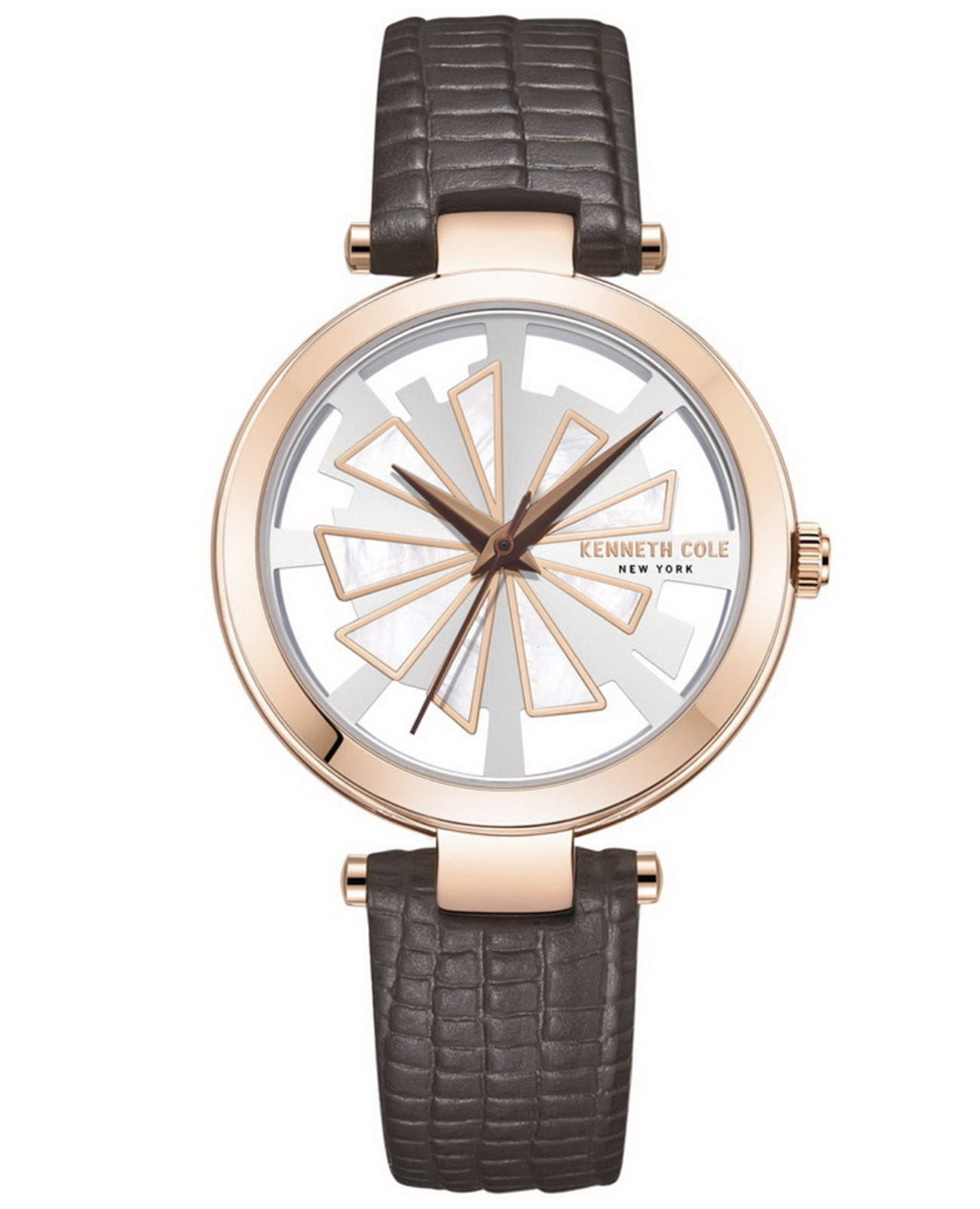 Kenneth Cole Kenneth Cole Transparency KCWLA2222903  KCWLA2222903 кварцевые женские часы перламутровый циферблат, браслет кожаный — вид спереди