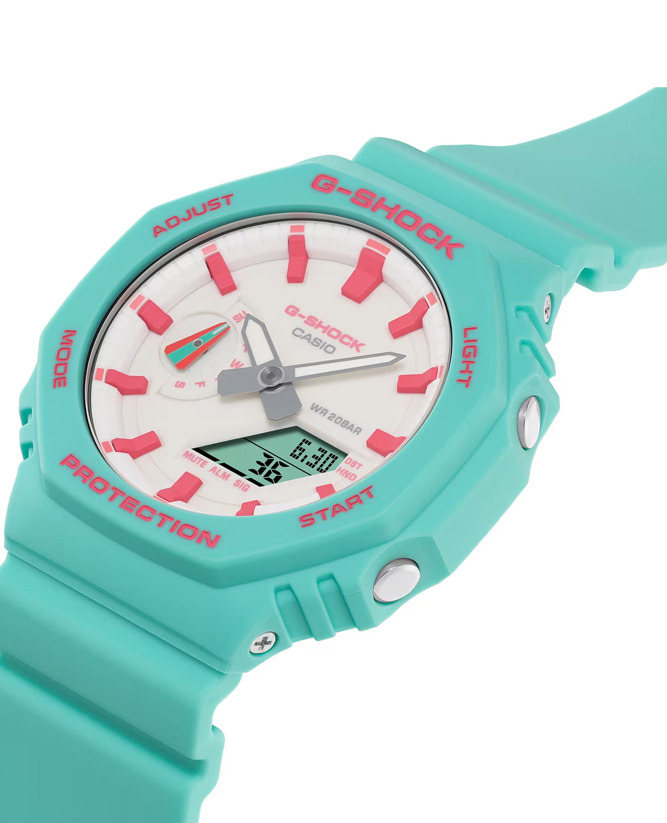 Оригинальные часы Casio Casio G-Shock GA-2100RB-3ADR (GA-2100RB-3A) электронные калибр механизма  общий вид