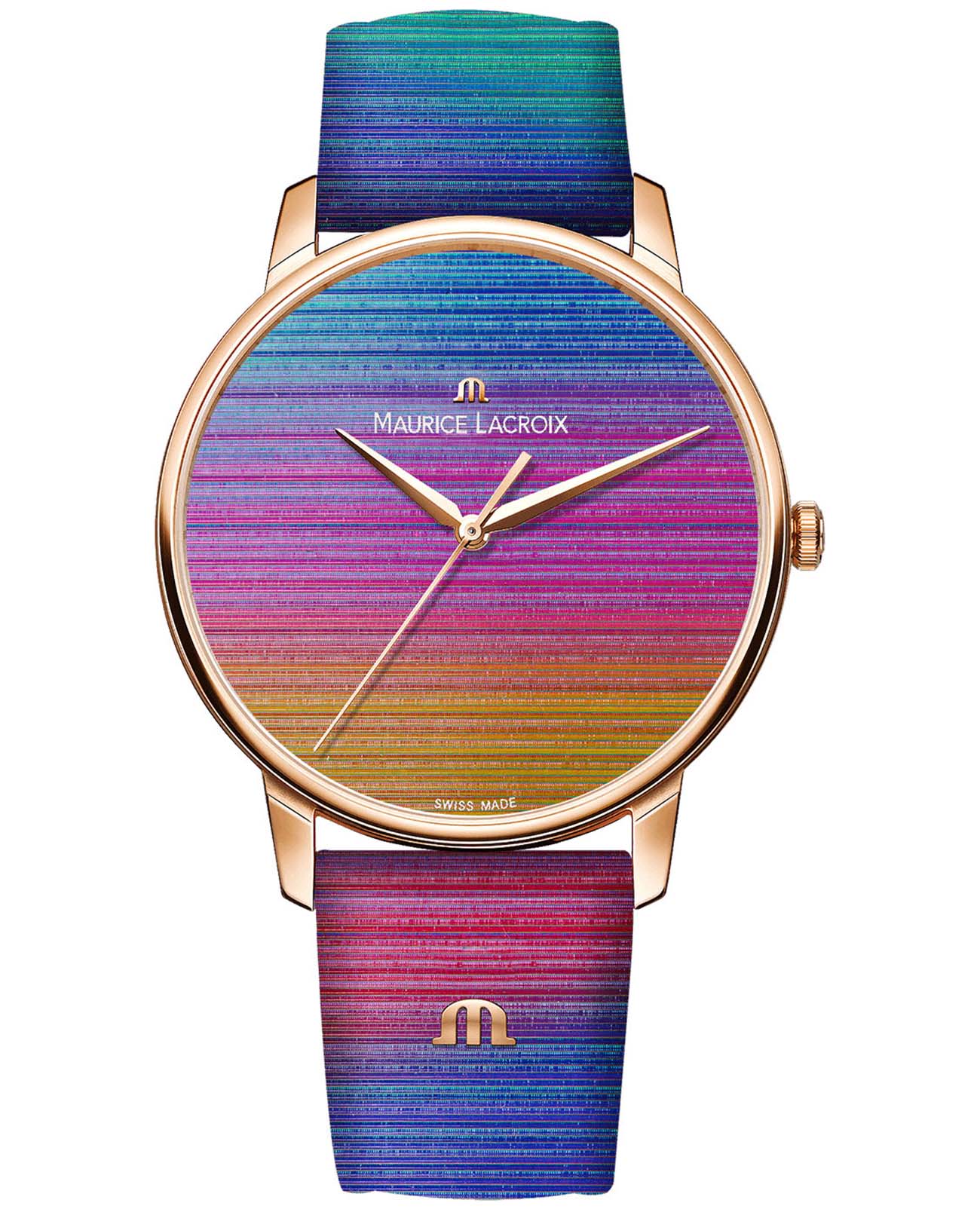 Maurice Lacroix Maurice Lacroix Eliros EL1118-PVP01-090-1  EL1118-PVP01-090-1 кварцевые женские часы цветной циферблат, браслет кожаный — вид спереди