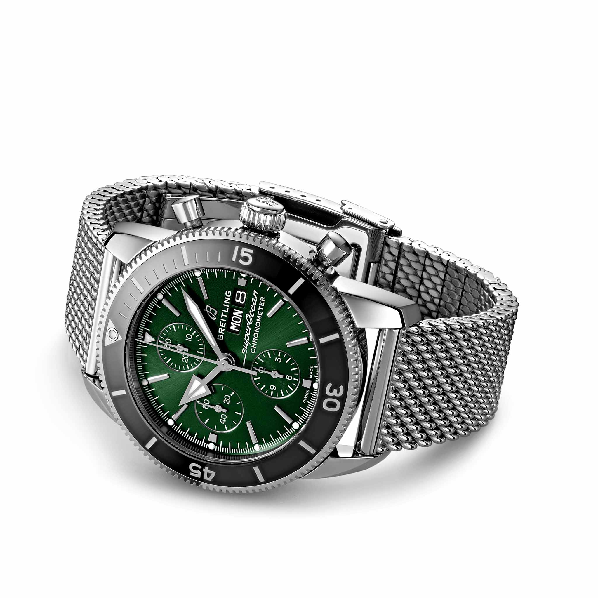 Breitling Breitling Superocean Heritage Chronograph 44 A13313121L1A1, superocean heritage швейцария мужские часы на браслете нержавеющая сталь боковой вид