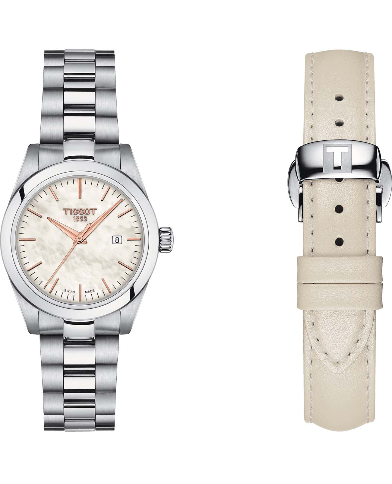 Tissot T1320101111100 женские часы застежка крупным планом