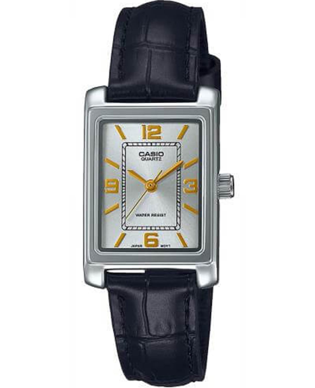 Casio Casio LTP-1234PL-7A2EF  LTP-1234PL-7A2EF кварцевые женские часы серый циферблат, браслет кожаный — вид спереди