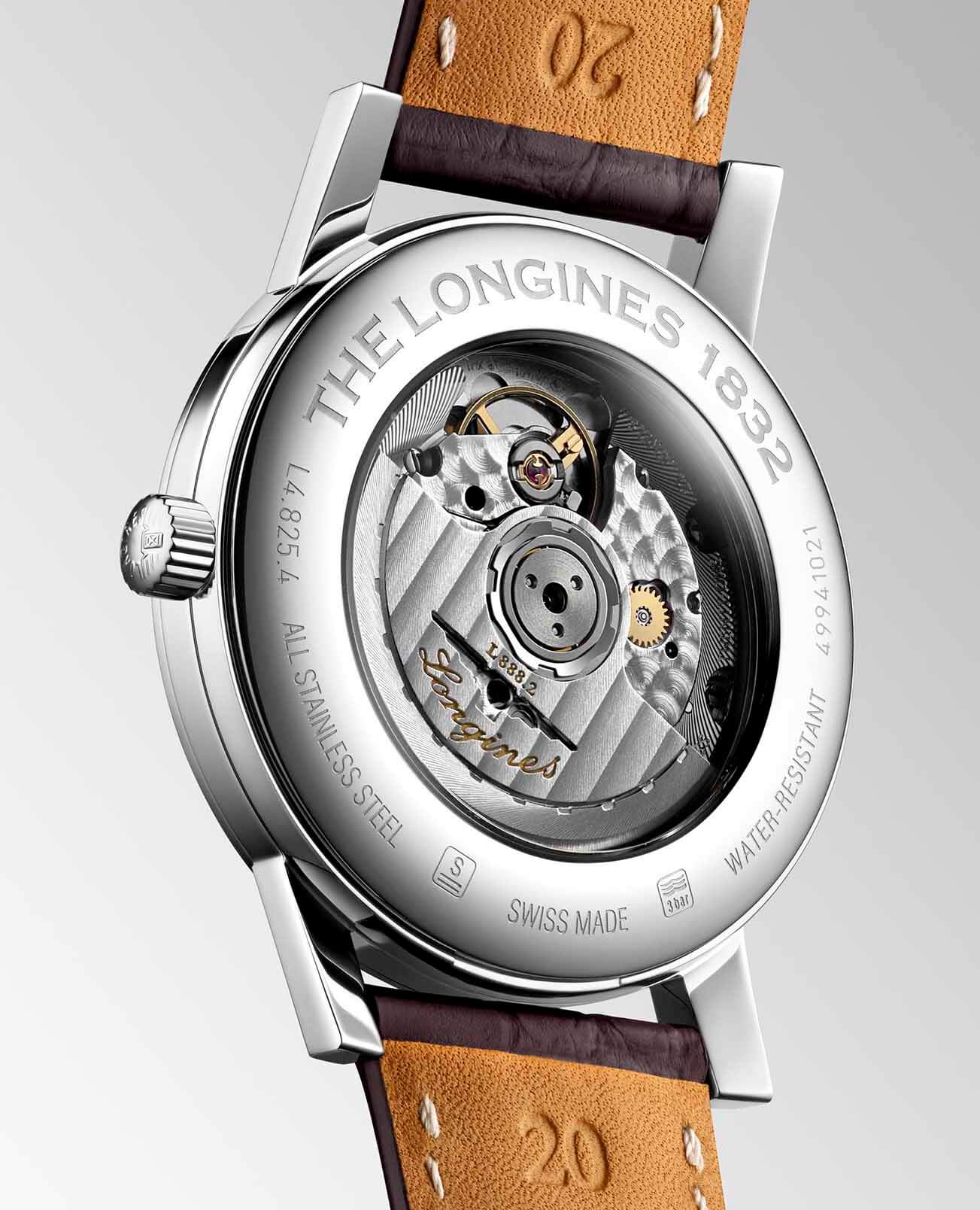 Longines Longines 1832 L4.825.4.92.2 механические мужские часы часы крупный план белый циферблата