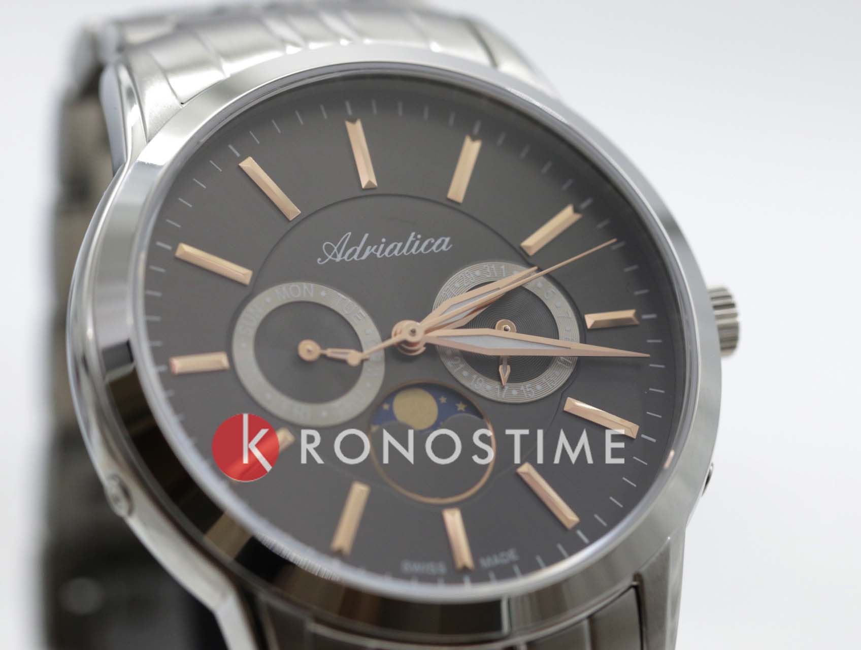 Adriatica Adriatica Moonphase A8306.51R7QF , наручные мужские часы фото под углом