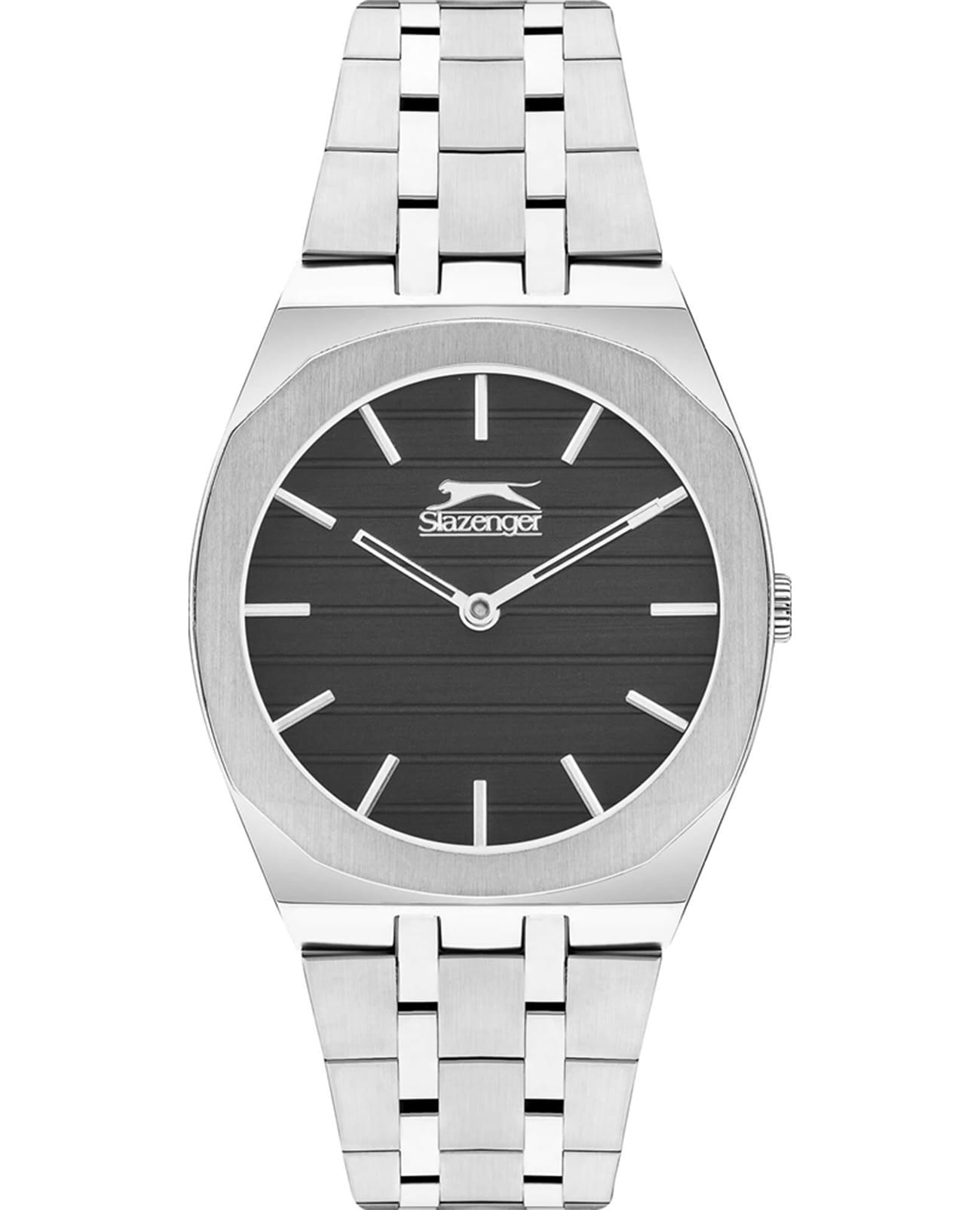 Slazenger Slazenger SL.09.2311.3.05  SL.09.2311.3.05 кварцевые женские часы черный циферблат, браслет суперметалл — вид спереди