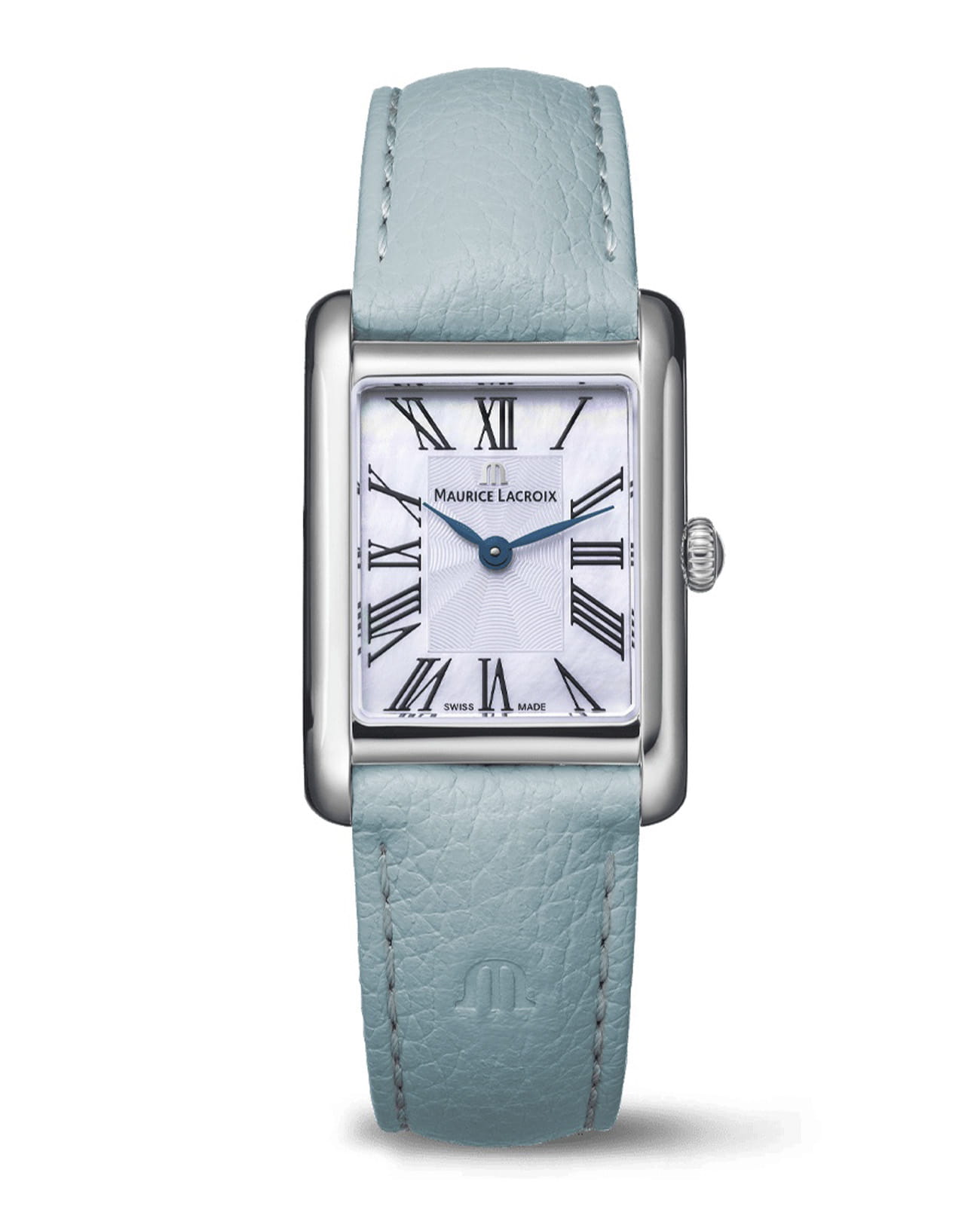 Maurice Lacroix Maurice Lacroix Fiaba Square FA1205-SS001-160-4  FA1205-SS001-160-4 кварцевые женские часы белый циферблат, браслет кожаный — вид спереди