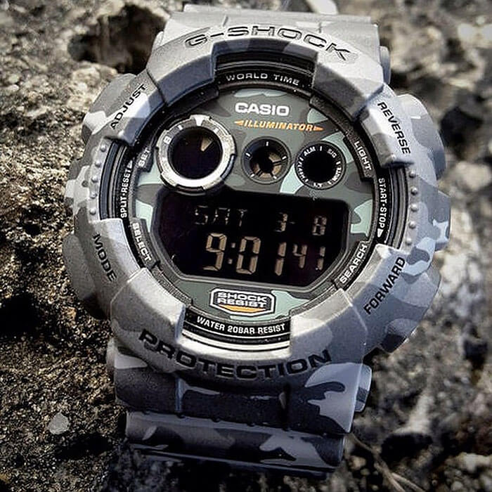 Оригинальные часы Casio Casio G-Shock GD-120CM-8ER электронные калибр механизма  общий вид