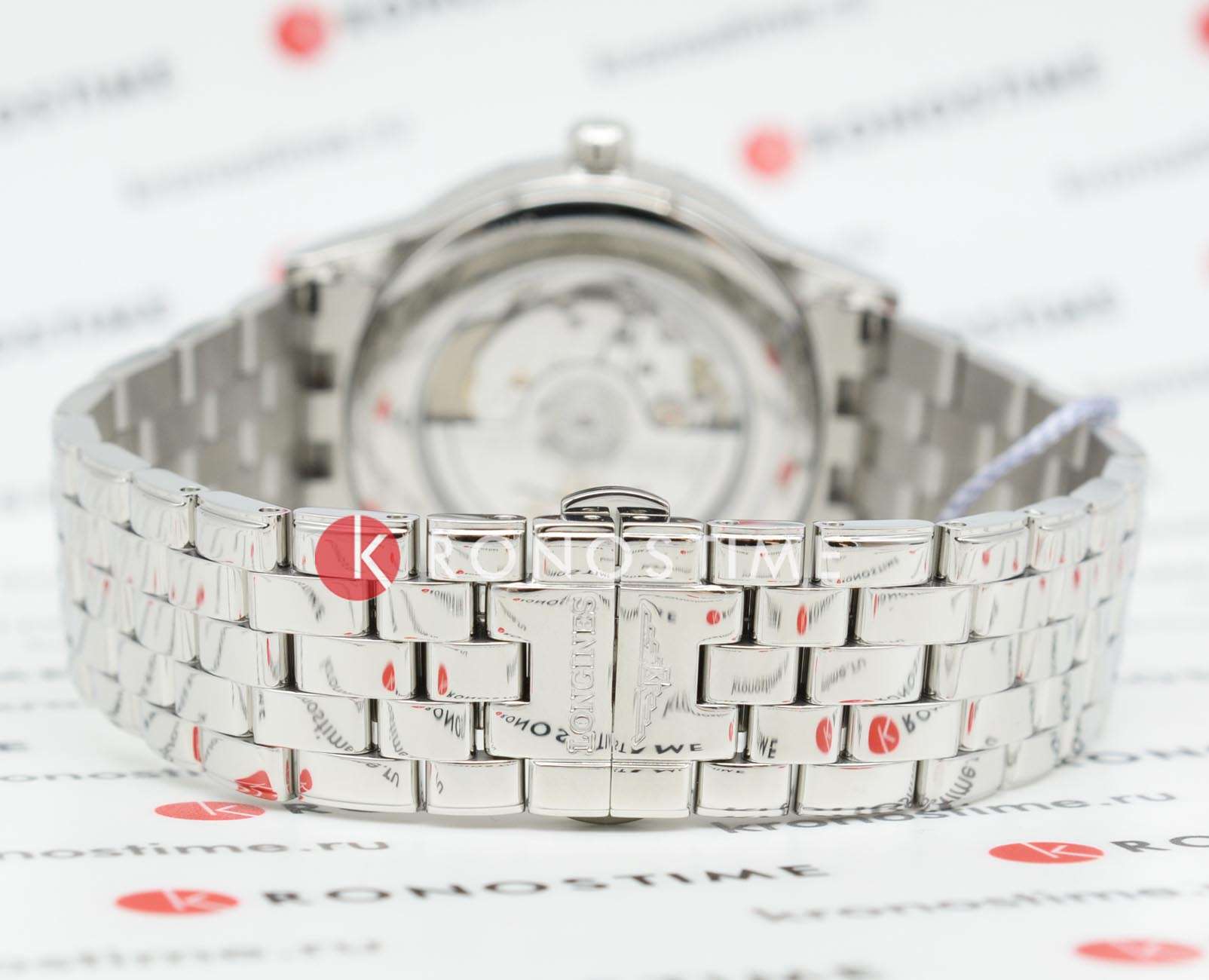 Longines Longines Flagship L4.984.4.98.6 механические мужские часы часы крупный план синий циферблата