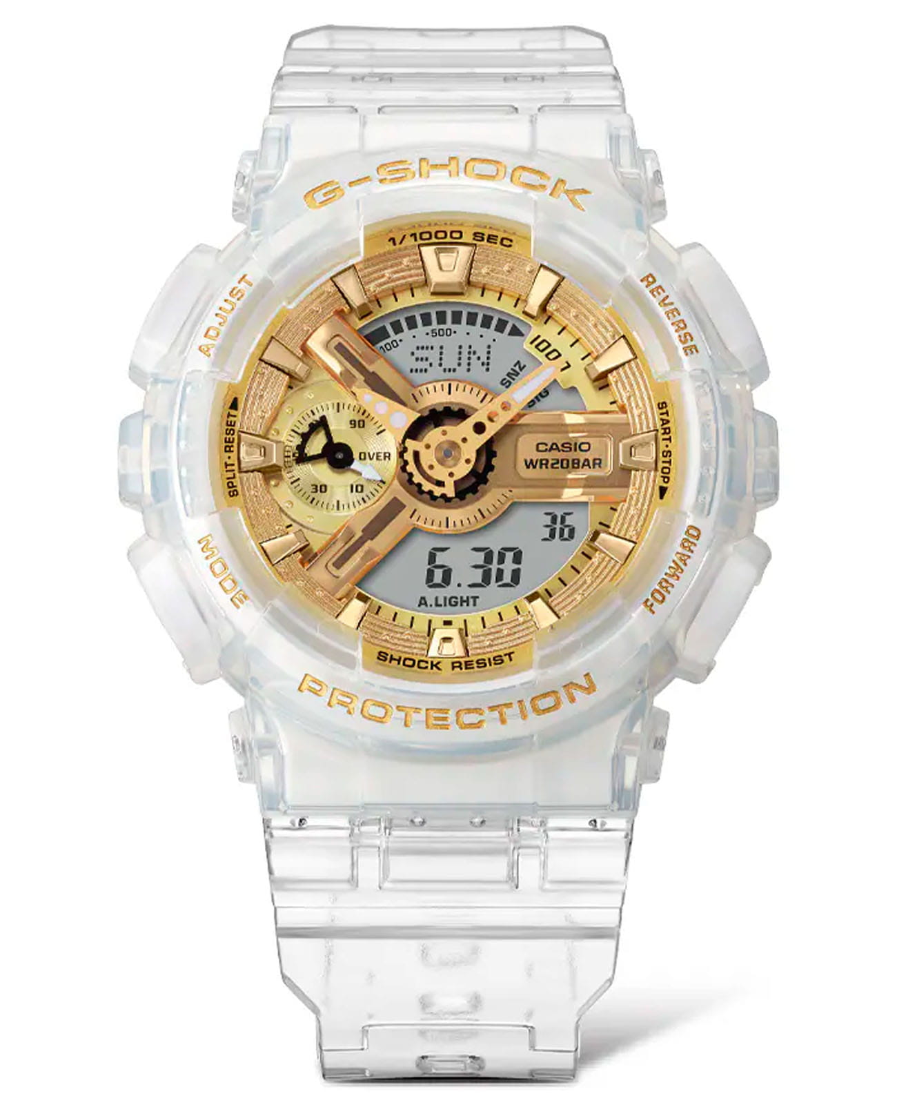 Casio GMA-S110SG-7AER женские часы застежка крупным планом