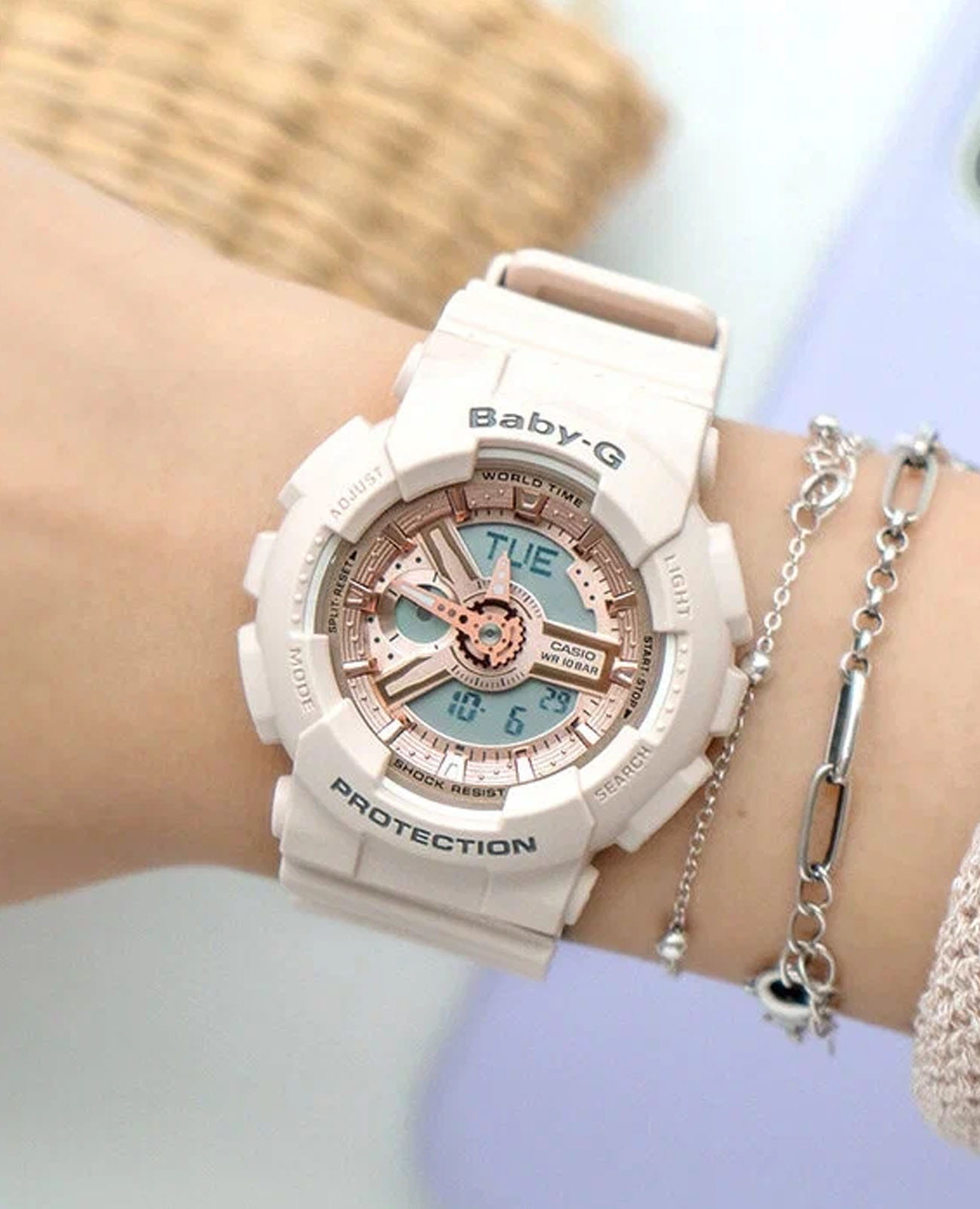 Оригинальные часы Casio Casio Baby-G BA-110XCP-4ADR кварцевые калибр механизма  общий вид