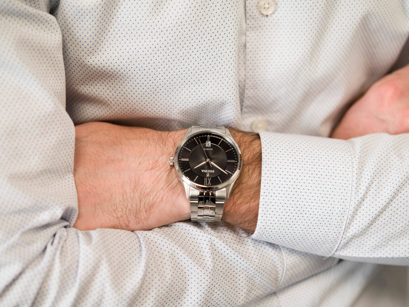 Festina Festina Classics F20425/3,  испания мужские часы на браслете нержавеющая сталь боковой вид