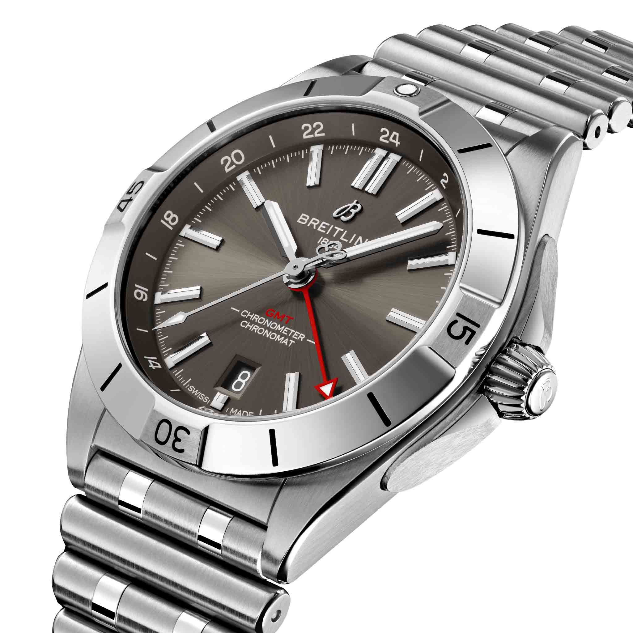 Breitling Breitling Chronomat Automatic GMT 40 A32398101M1A1 мужские часы коричневый циферблат на запястье