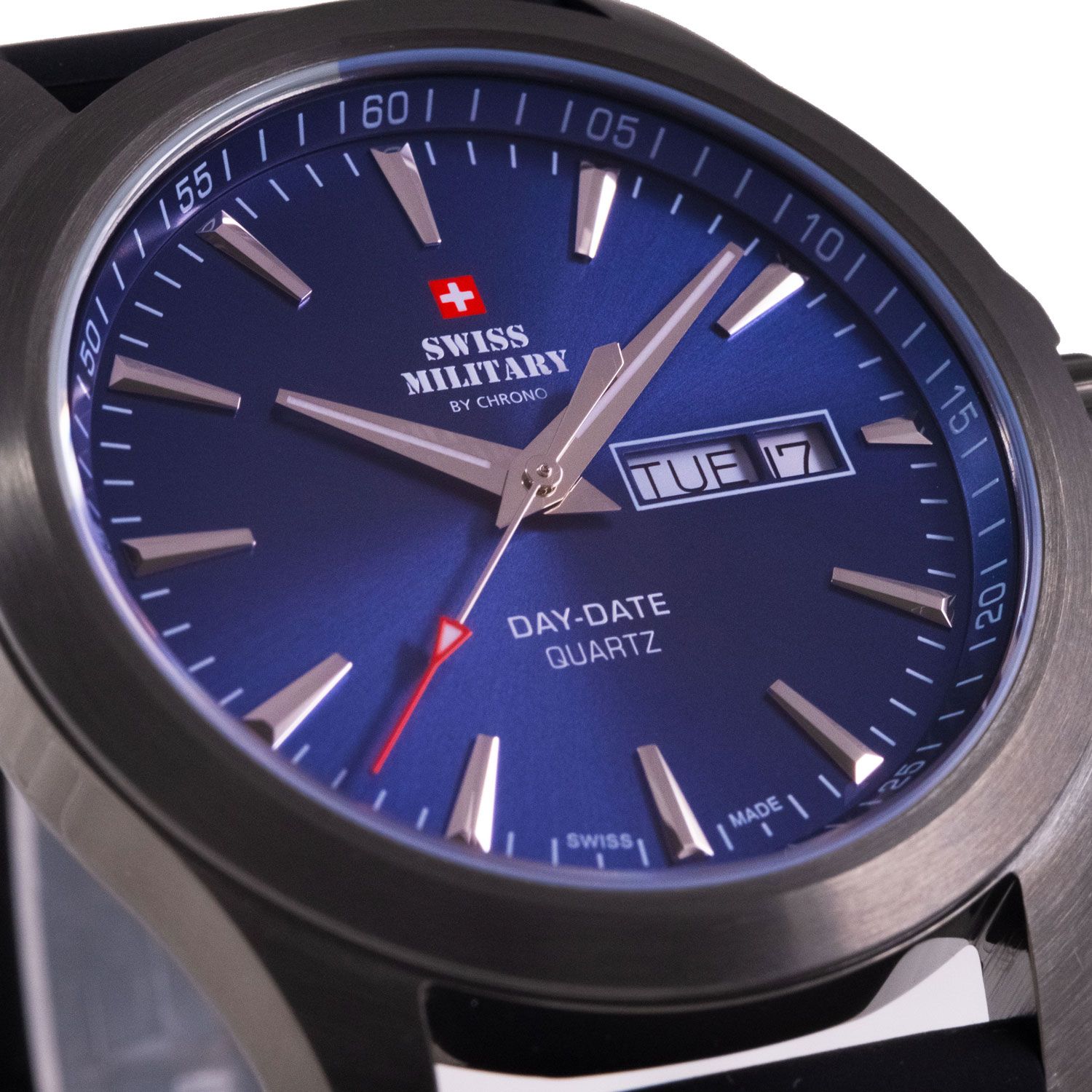 Swiss Military by Chrono Swiss Military by Chrono Day Date SMP36040.18  - задняя крышка сталь металл корпуса, швейцария часы