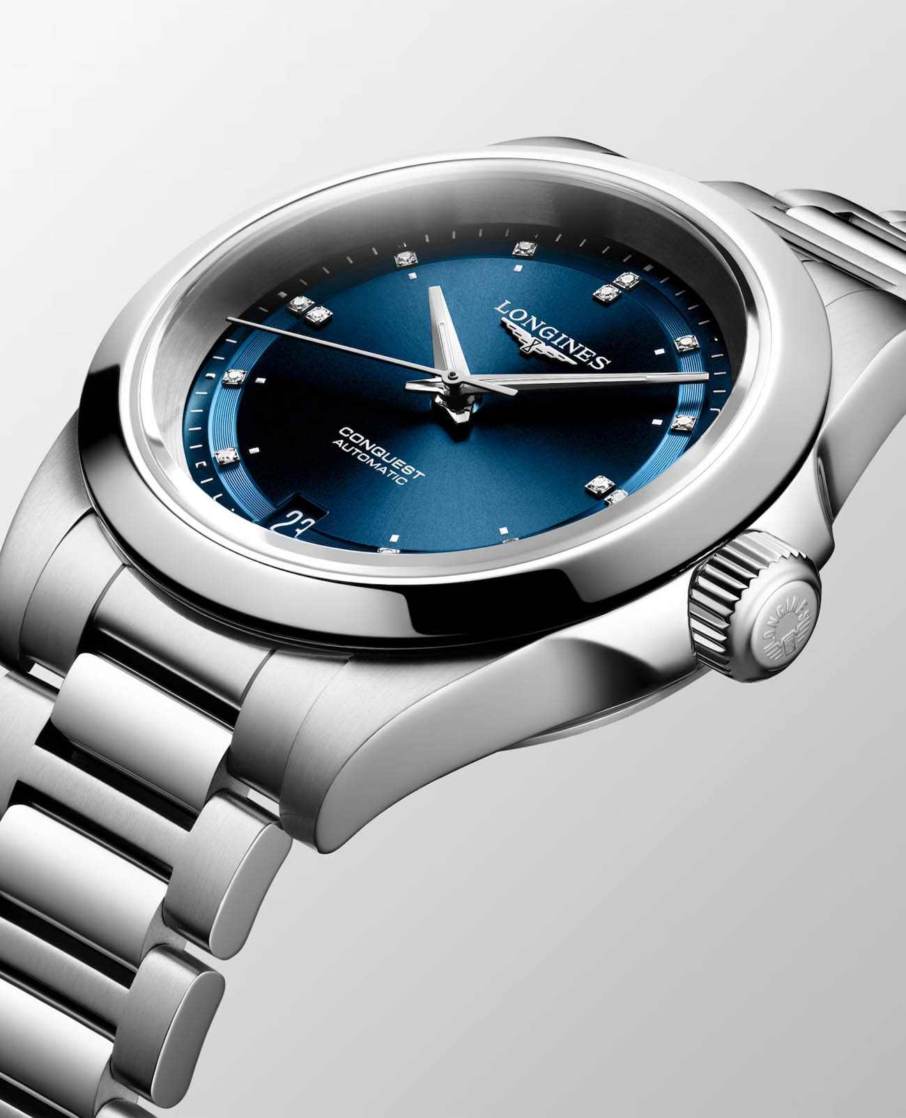 Longines Longines Conquest L3.430.4.97.6 швейцария наручные женские часы заводная головка с логотипом Longines