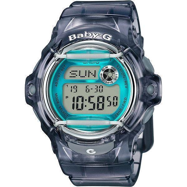 Casio Casio Baby-G BG-169R-8B  BG-169R-8B кварцевые женские часы голубой циферблат, браслет пластик — вид спереди