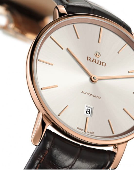 Rado Rado Diamaster Thinline R14068026, diamaster швейцария мужские часы на браслете кожаный боковой вид