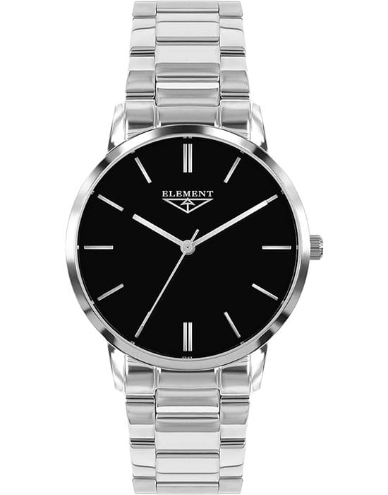33 Element 33 Element 331733  331733 кварцевые женские часы черный циферблат, браслет нержавеющая сталь — вид спереди