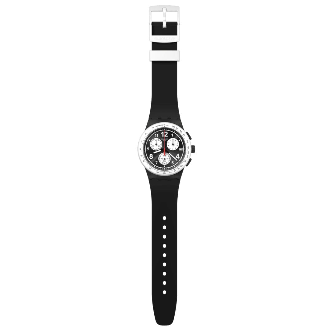 Swatch Swatch Chrono 42 Standard SUSB420, gent швейцария мужские часы на браслете силикон боковой вид