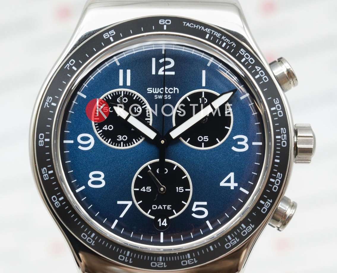 Swatch Swatch I New Chrono YVS423GC, gent швейцария мужские часы на браслете нержавеющая сталь боковой вид