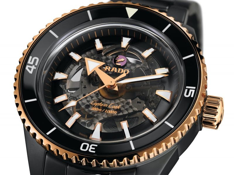 Оригинальные часы Rado Rado Captain Cook High-Tech Ceramic R32127162 механические калибр механизма  общий вид