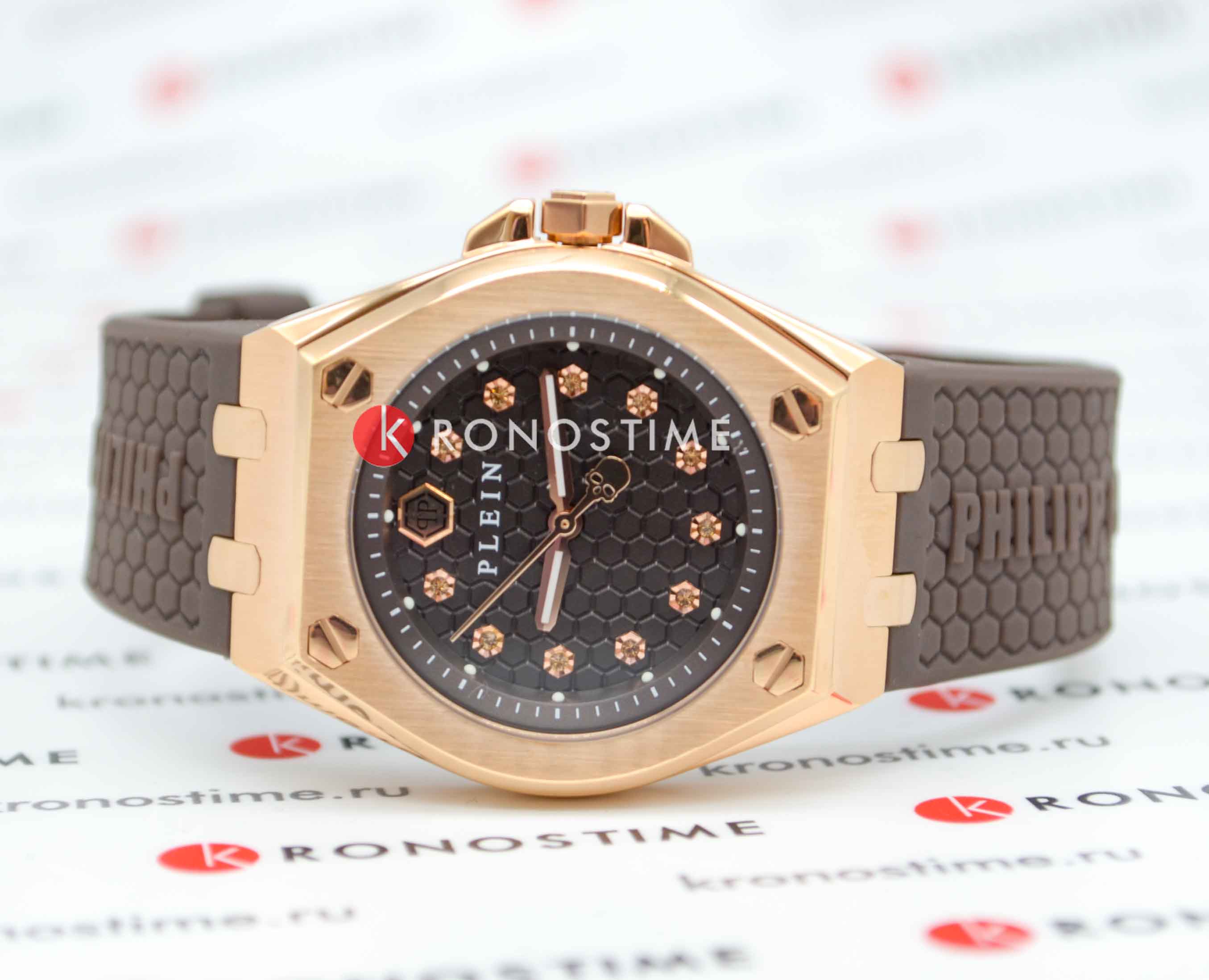 Philipp Plein Philipp Plein Extreme Lady PWJAA0422 кварцевые женские часы часы крупный план коричневый циферблата