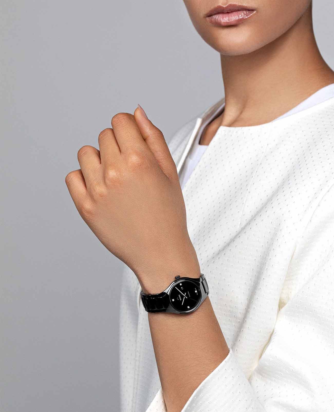 Rado Rado True Automatic Diamonds R27242722 женские часы черный циферблат на запястье