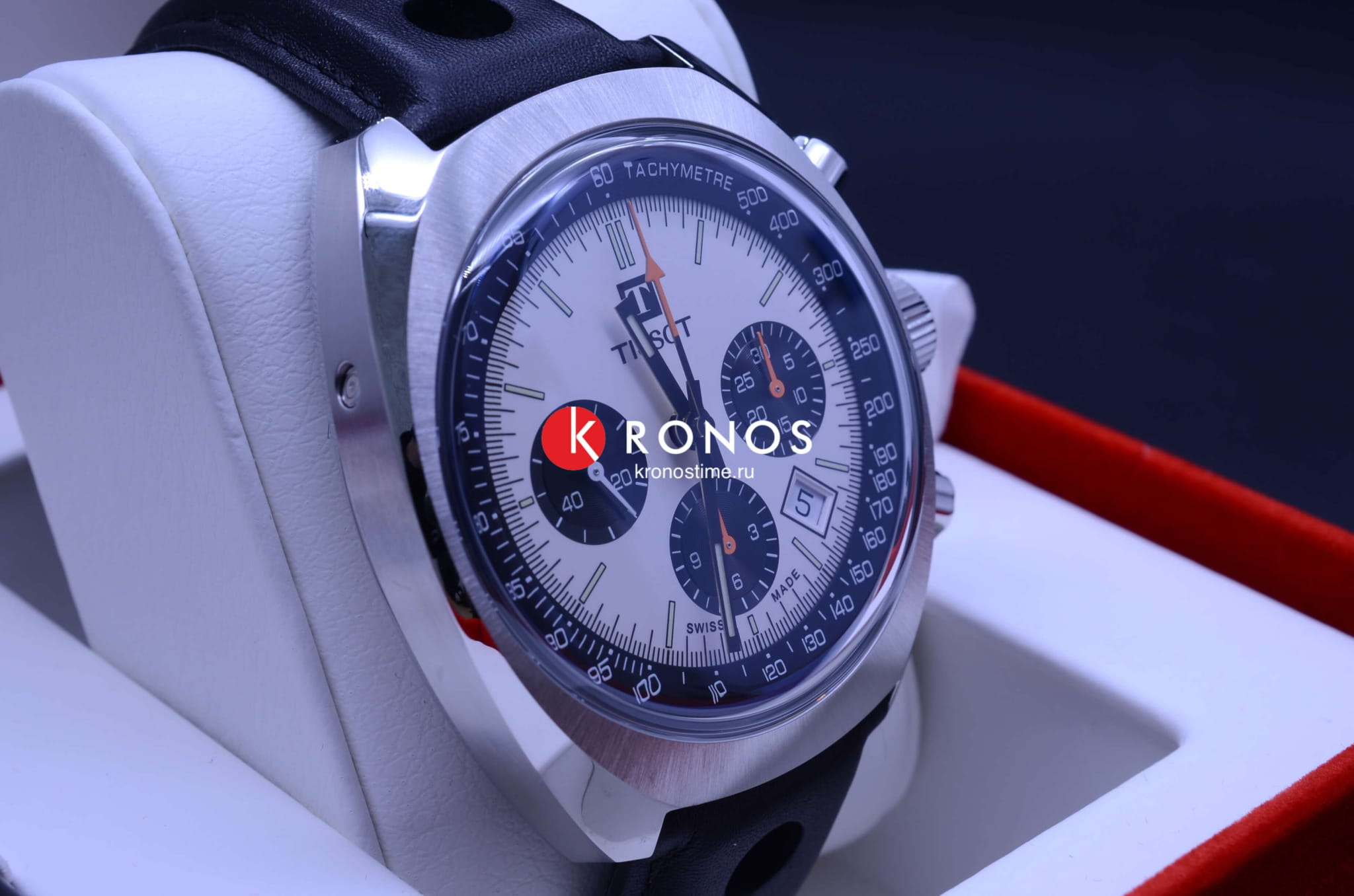 Tissot Tissot Heritage 1973 T124.427.16.031.00  — детали корпуса и кожаный