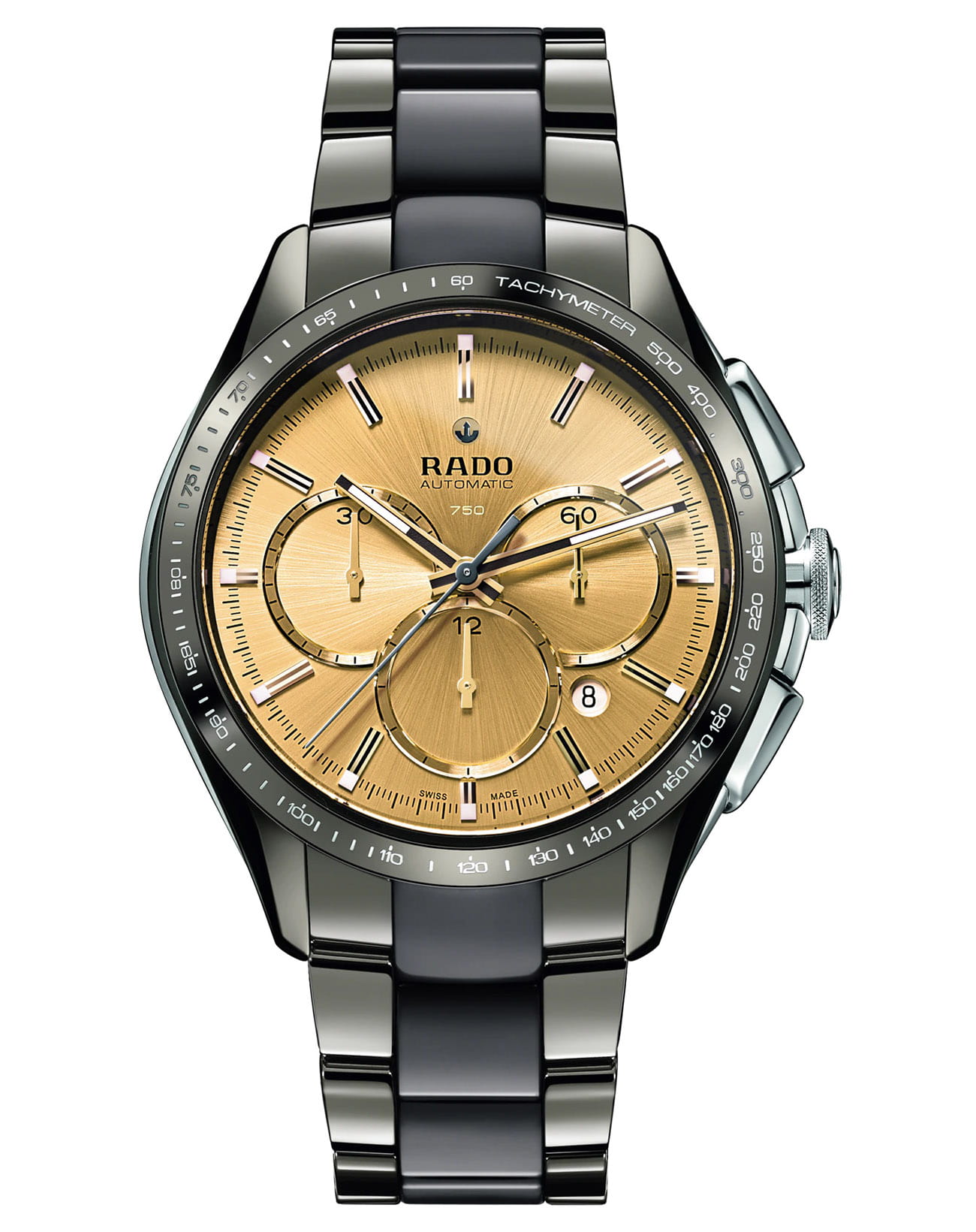 Rado Rado HyperChrome Automatic Chronograph R32120697  R32120697 кварцевые мужские часы серый циферблат, браслет нержавеющая сталь — вид спереди