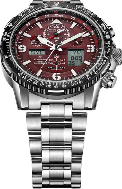 Citizen Citizen Promaster JY8086-89X кварцевые мужские часы часы крупный план красный циферблата