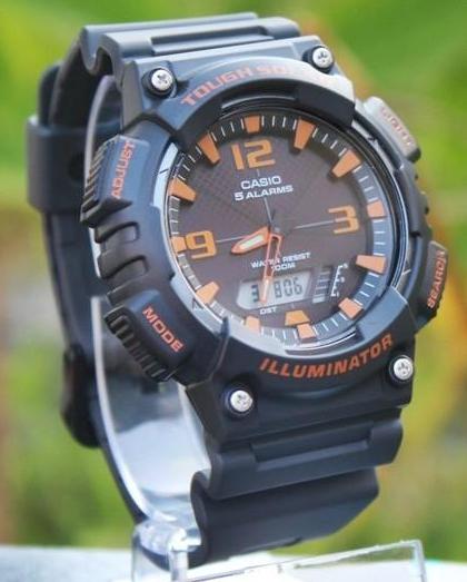 Casio Casio AQ-S810W-8A,  япония мужские часы на браслете пластик боковой вид