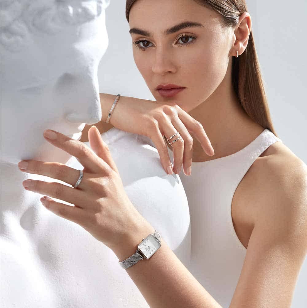 Daniel Wellington Daniel Wellington Quadro Pressed Melrose DW00100438, quadro швеция женские часы на браслете нержавеющая сталь боковой вид