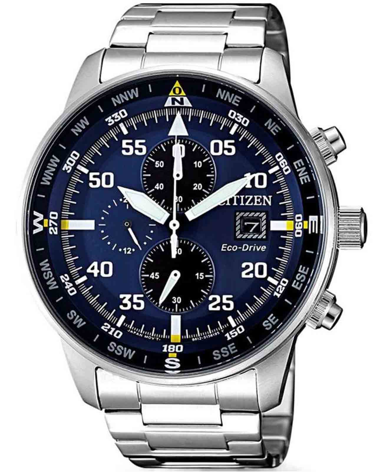 Citizen Citizen Eco-Drive CA0690-88L  CA0690-88L кварцевые мужские часы синий циферблат, браслет нержавеющая сталь — вид спереди