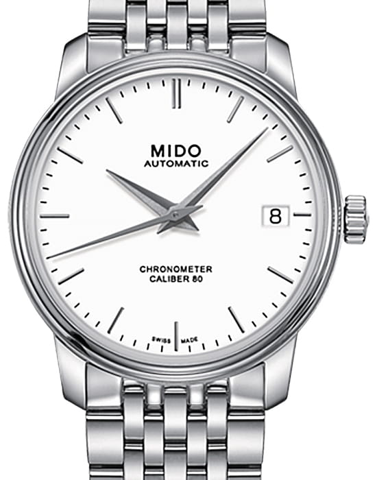 Mido Mido Baroncelli III Cal. 80 Si Steel Whi M027.208.11.011.00 , наручные женские часы фото под углом