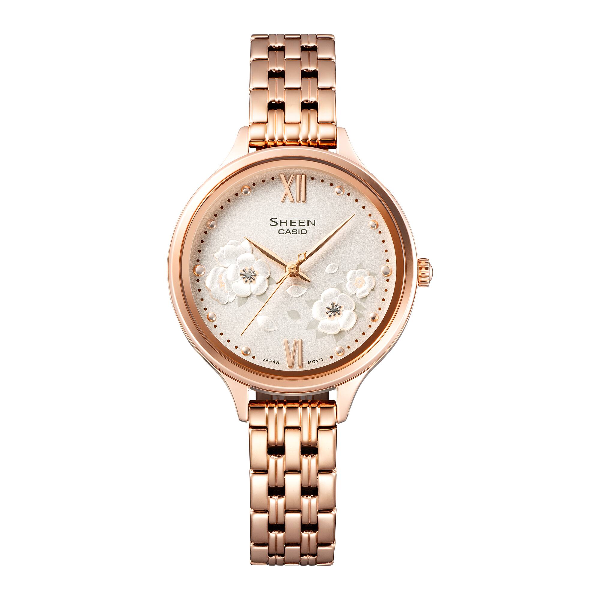 Оригинальные часы Casio Casio Sheen SHE-4551PG-7AUDF кварцевые калибр механизма  общий вид