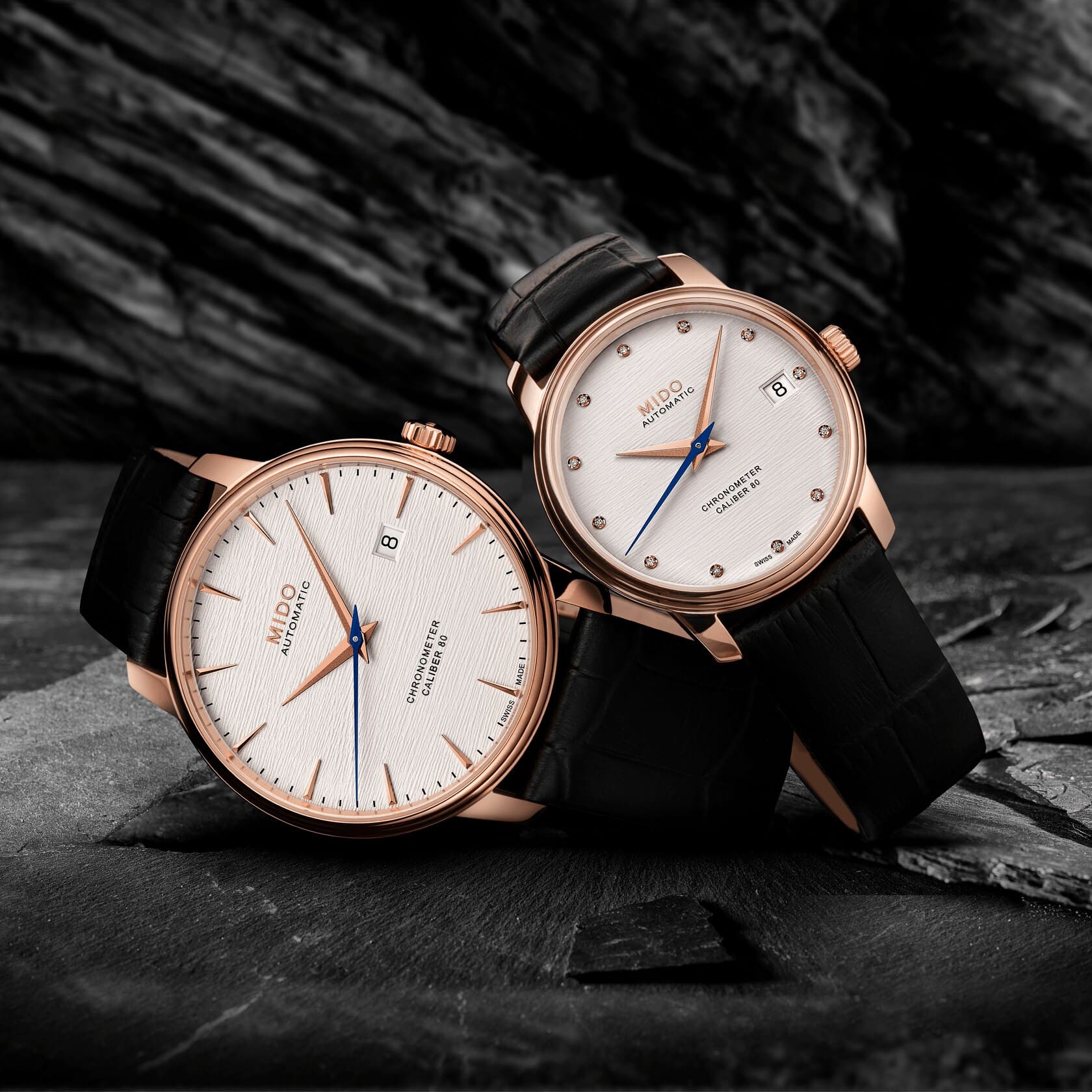 Mido Mido Baroncelli Chronometer M027.408.36.031.00 механические мужские часы часы крупный план белый циферблата