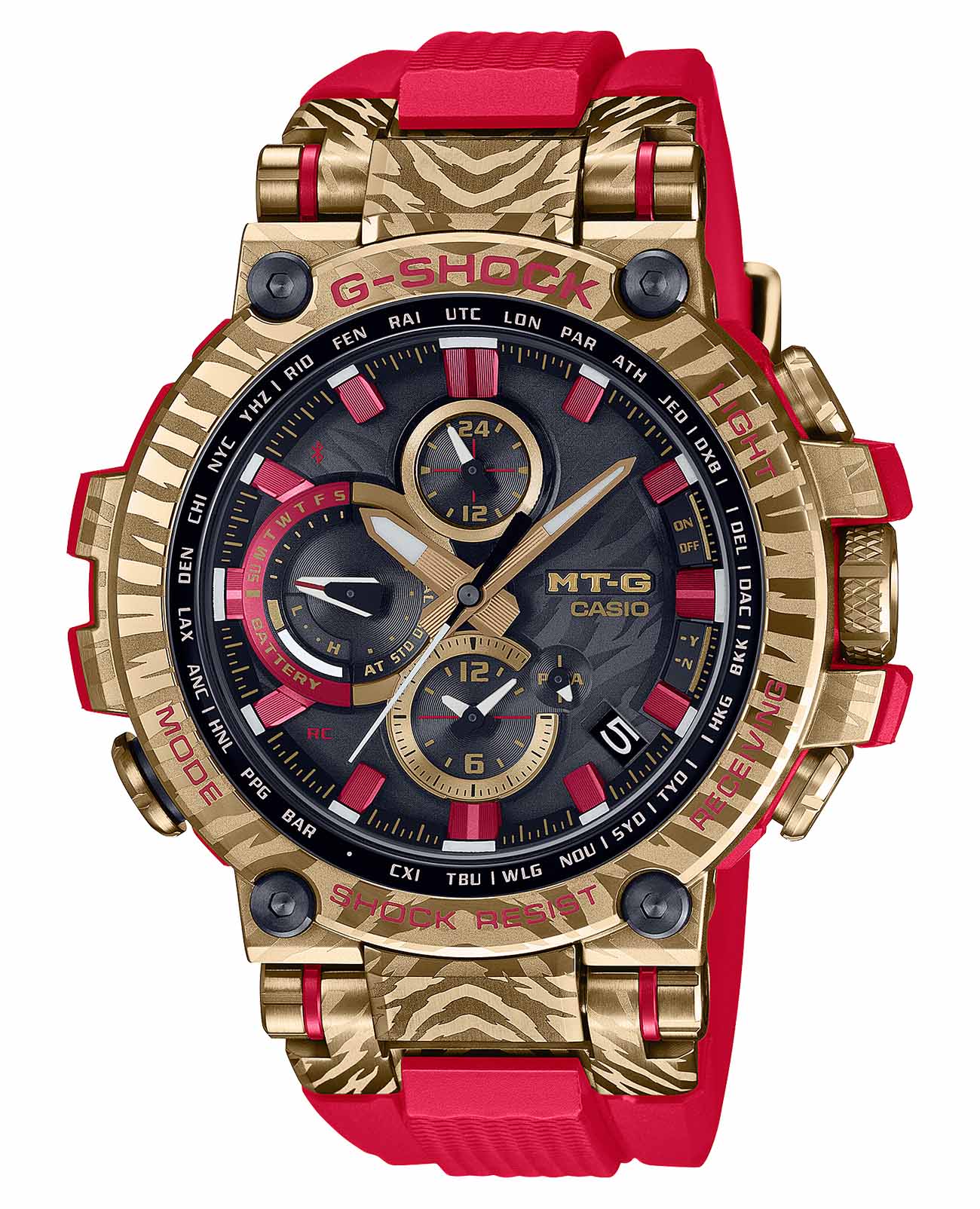 Casio Casio G-Shock Premium MTG-B1000CX-4A MTG MTG-B1000CX-4A электронные мужские часы  циферблат, браслет полимер — вид спереди