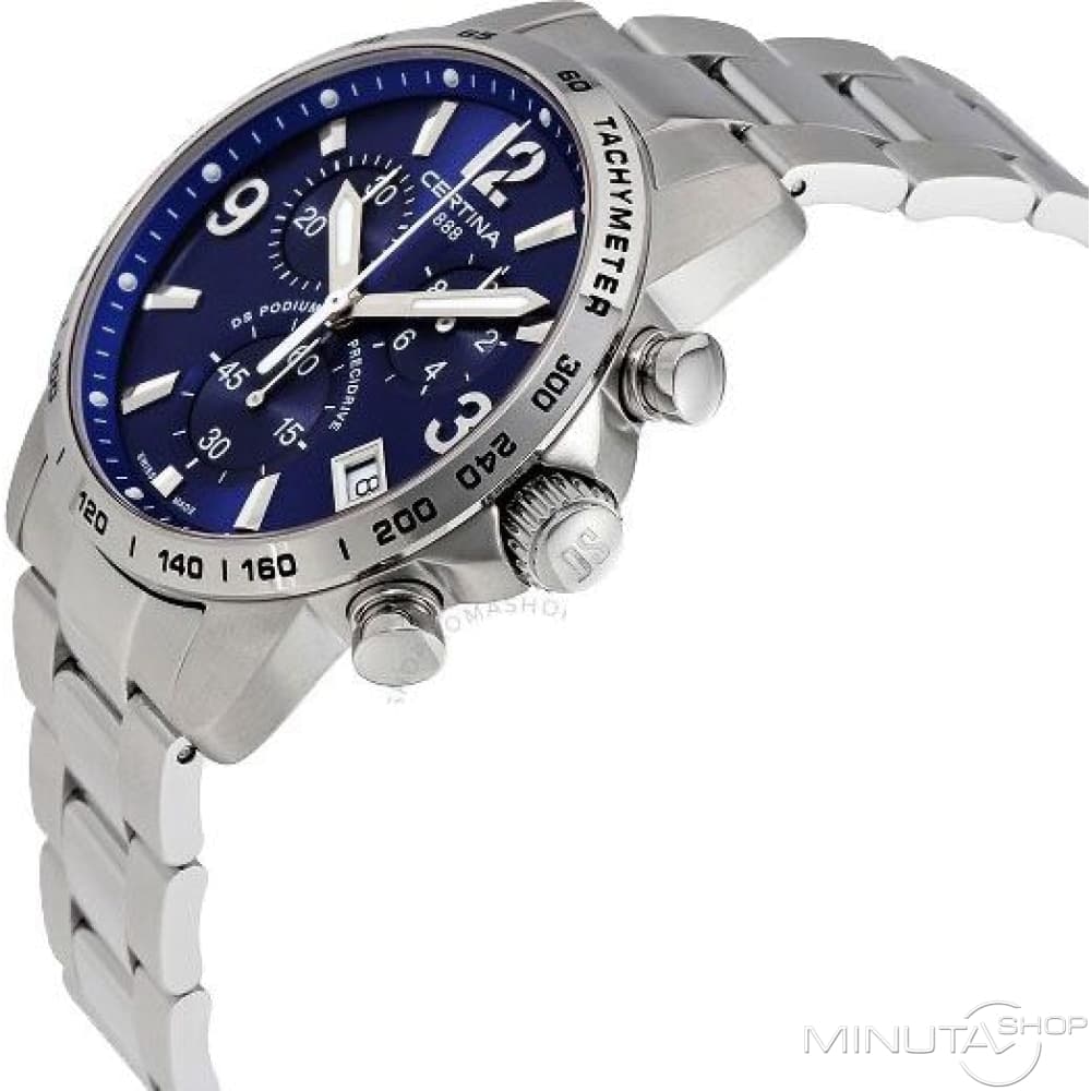 Certina Certina DS Podium Chronograph 1/10 sec C034.417.11.047.00 , наручные мужские часы фото под углом