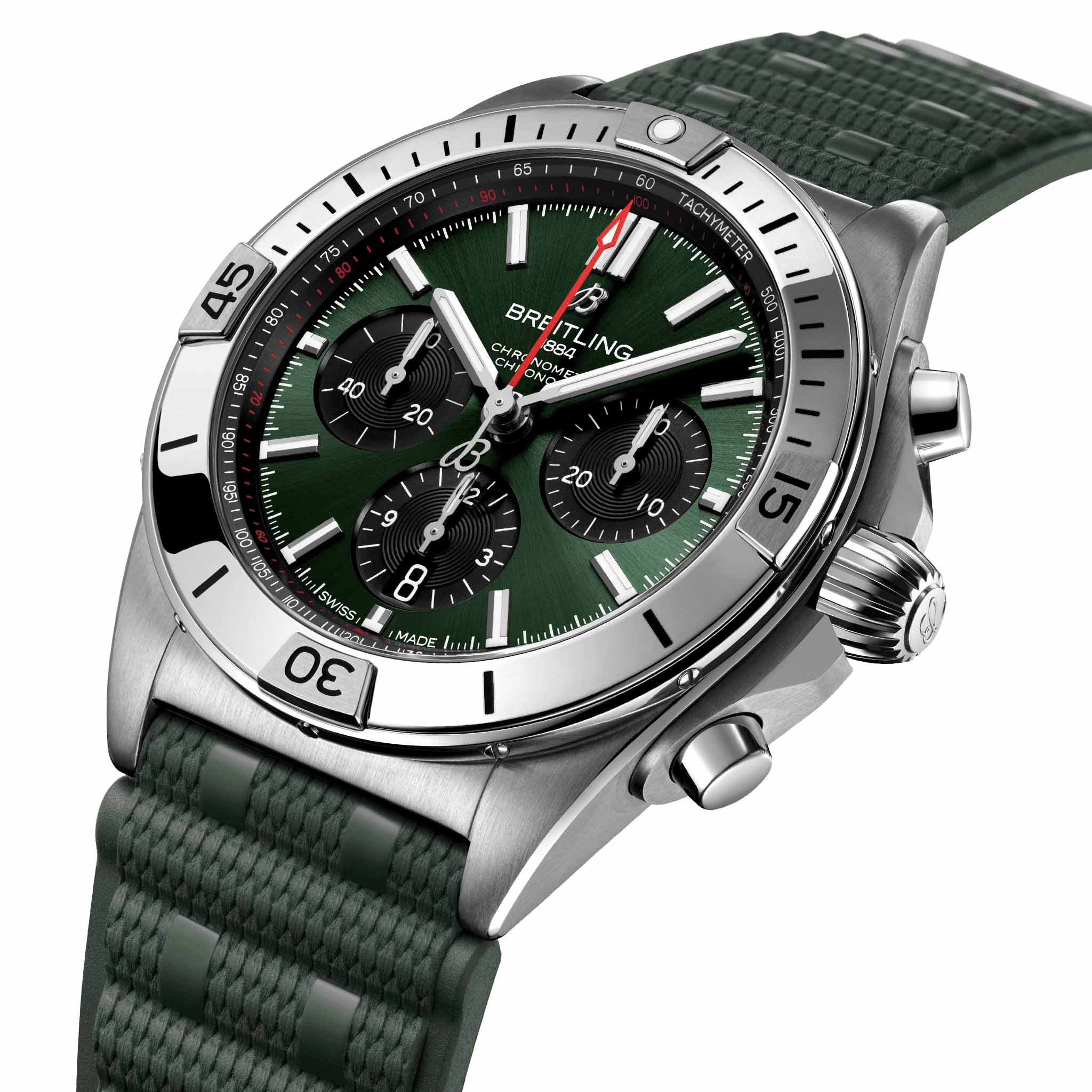 Breitling Breitling Chronomat B01 42 AB0134101L2S1 , наручные мужские часы фото под углом