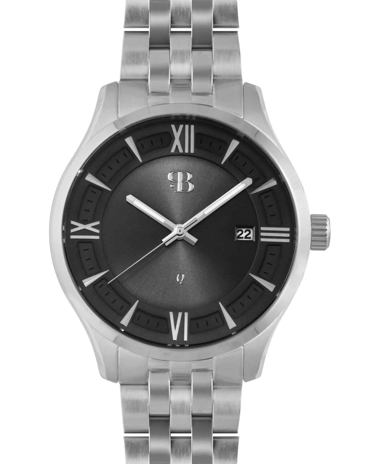 Русское Время Русское Время 9150158бр  9150158бр кварцевые мужские часы черный циферблат, браслет нержавеющая сталь — вид спереди