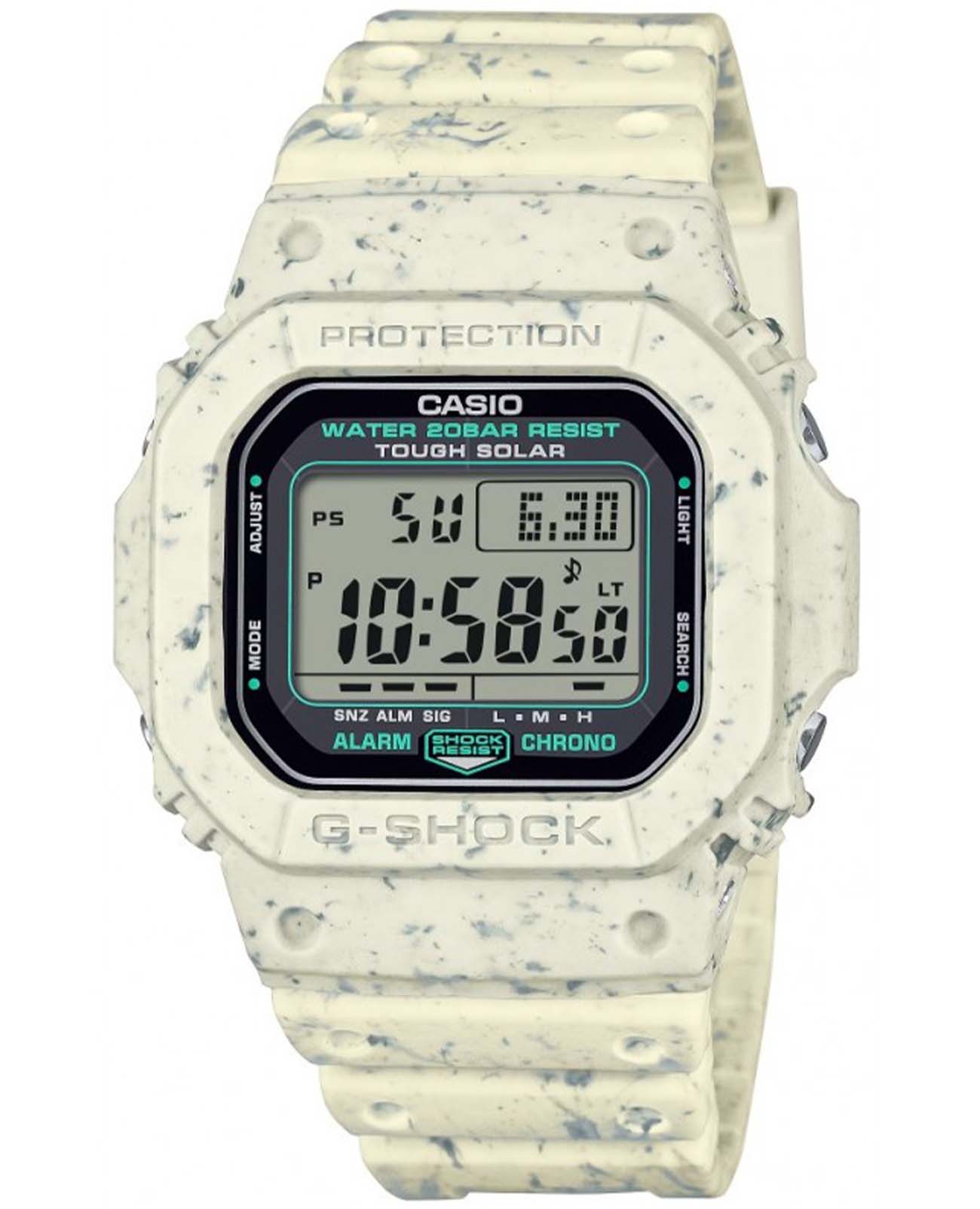 Casio Casio G-Shock G-5600BG-5 G G-5600BG-5 электронные мужские часы черный циферблат, браслет пластик — вид спереди