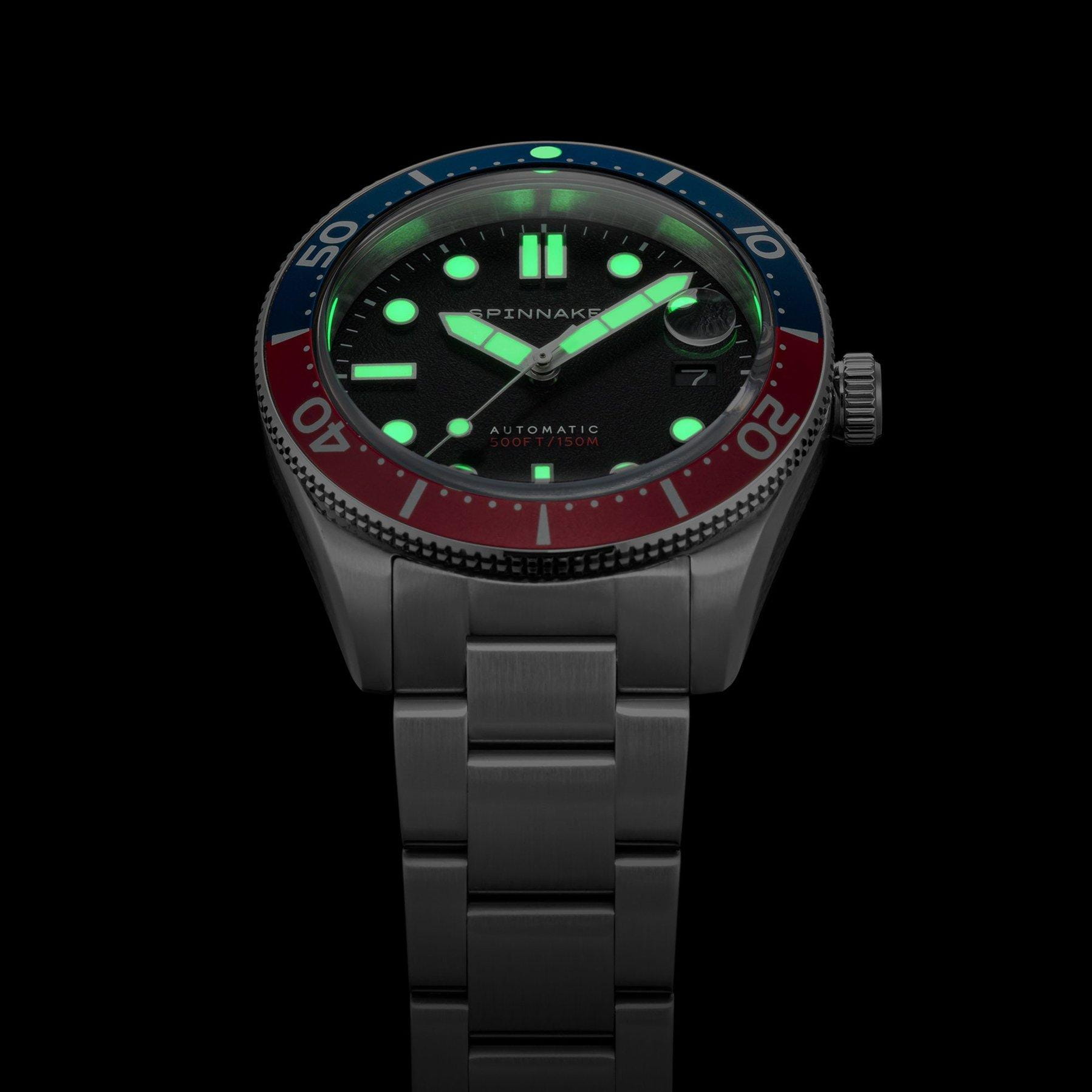 Spinnaker Spinnaker Croft SP-5100-11 механические мужские часы часы крупный план черный циферблата