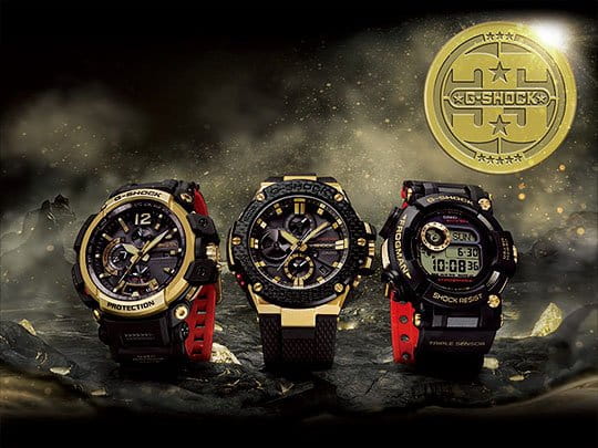 Casio GPW-2000TFB-1A мужские часы застежка крупным планом