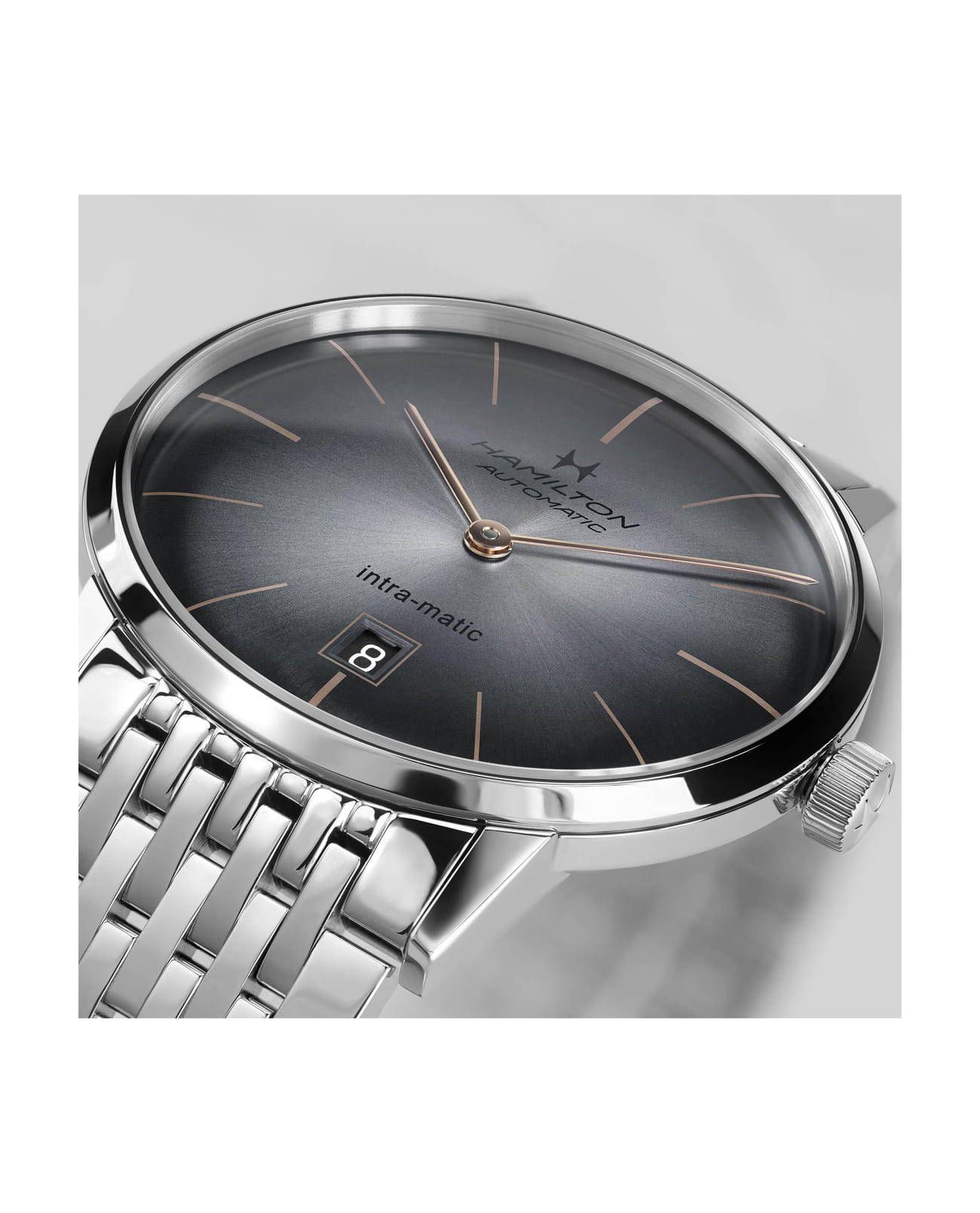 Оригинальные часы Hamilton Hamilton American Classic Intra-Matic Auto H38755181 механические калибр механизма 2892-a2 общий вид