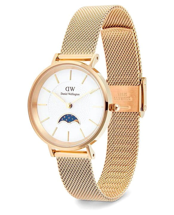 Daniel Wellington Daniel Wellington Petite Lune Melrose DW00100771, petite швеция женские часы на браслете нержавеющая сталь с pvd-покрытием боковой вид