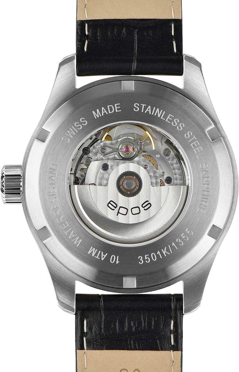 Epos Epos Passion 3501.142.20.95.25,  швейцария мужские часы на браслете кожаный боковой вид